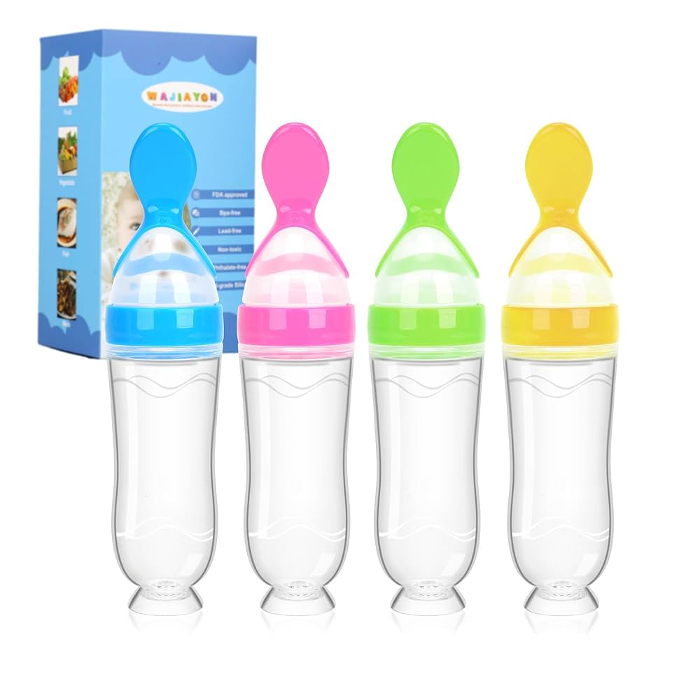 Baby Food Feeder Bottle Spoon