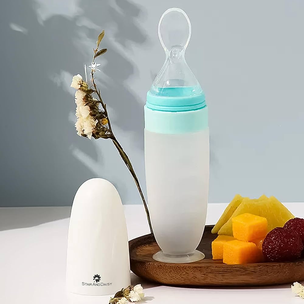 Baby Food Feeder Bottle Spoon