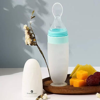 Baby Food Feeder Bottle Spoon