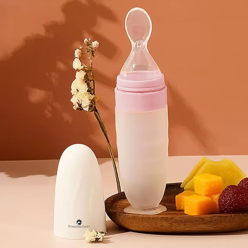 Baby Food Feeder Bottle Spoon