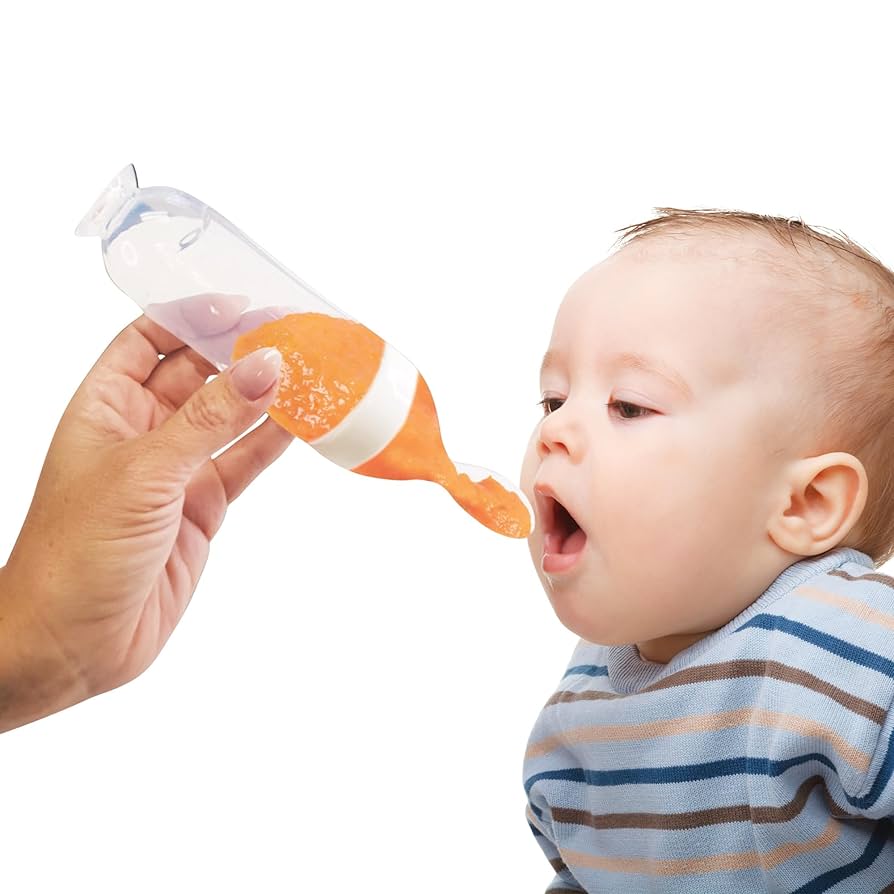 Baby Food Feeder Bottle Spoon